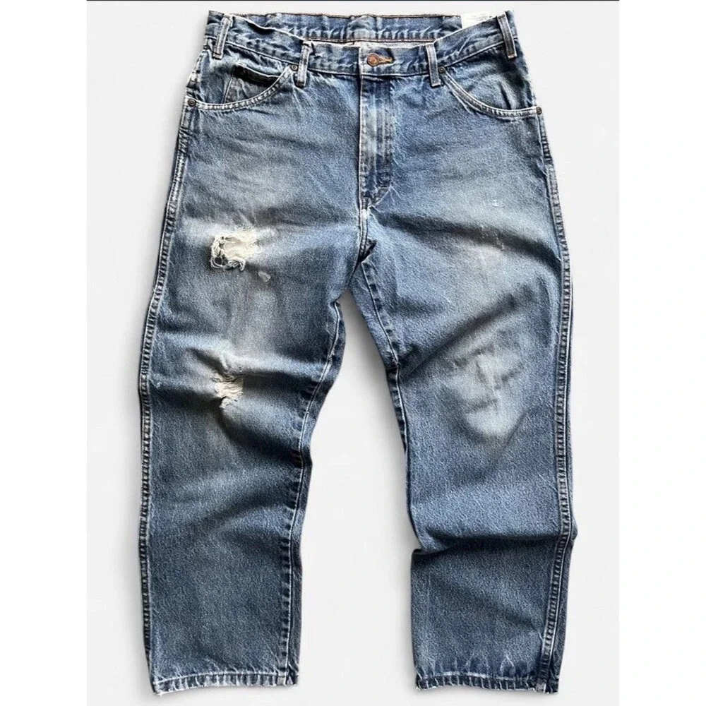 Distressed Dickies Jeans 31 x 27.5 Thrashed Grunge Workwear Skater
